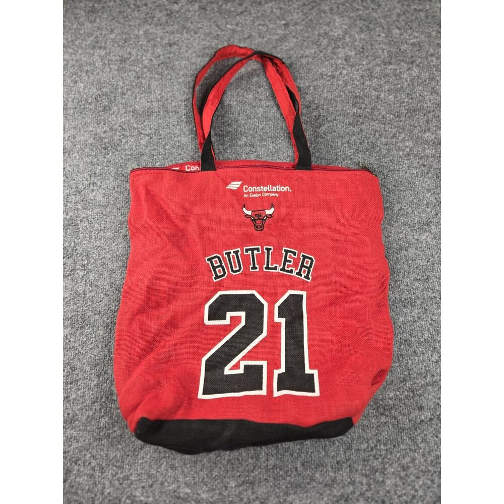 NBA Chicago Bulls #21 Tote bag Burlap w/ zipper 15" by 18" large size